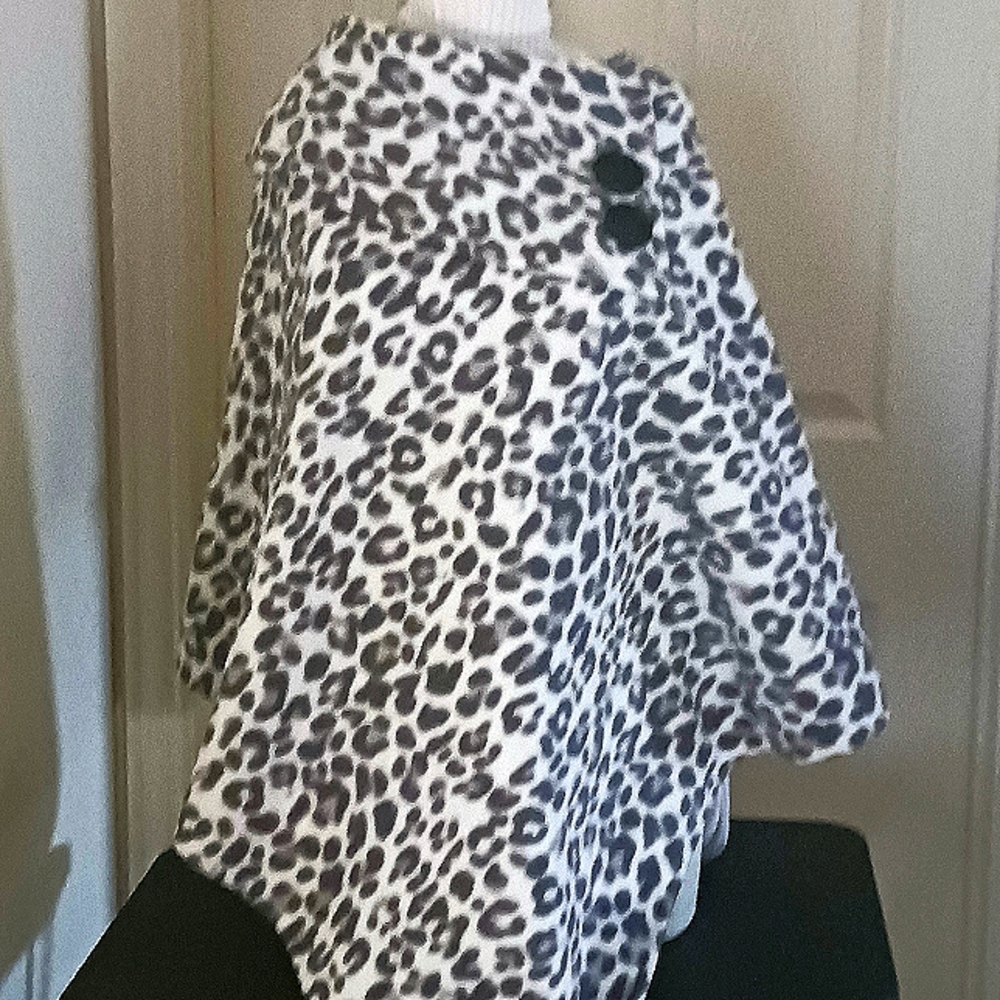 Plush Fleece Leopard Cape